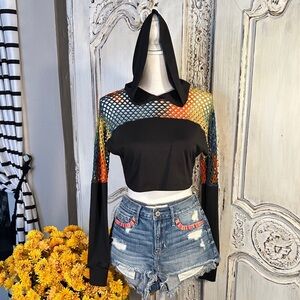 Curated Y2K Two Piece Shorts and Hoodie Top Bundle